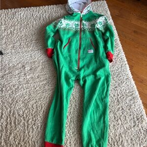 Tipsy Elves Festive Green and Red unisex onesie jumpsuit